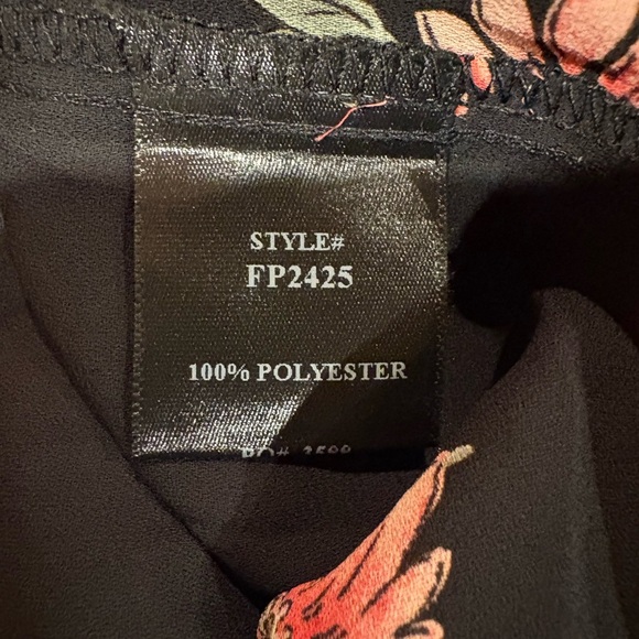 Dress Forum Los Angles Women's Black & Floral Split Leg Sheer Jumpsuit - Picture 11 of 12